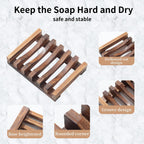 Wooden Soap Dish Set
