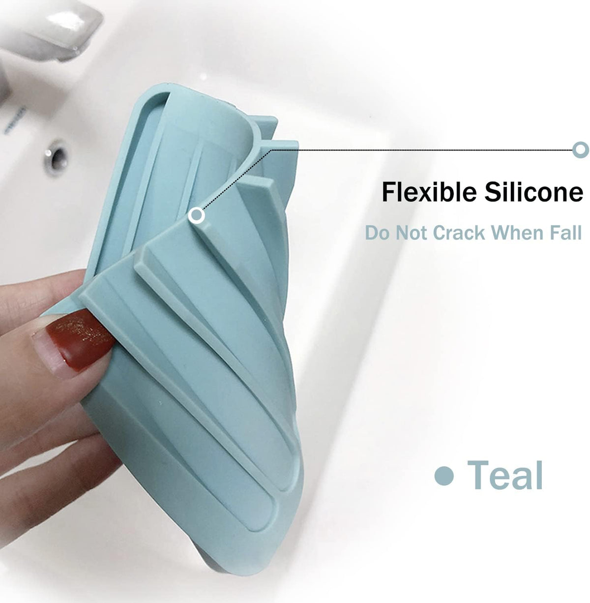 Silicone Self-Draining Soap Saver Holder - 3 Pack