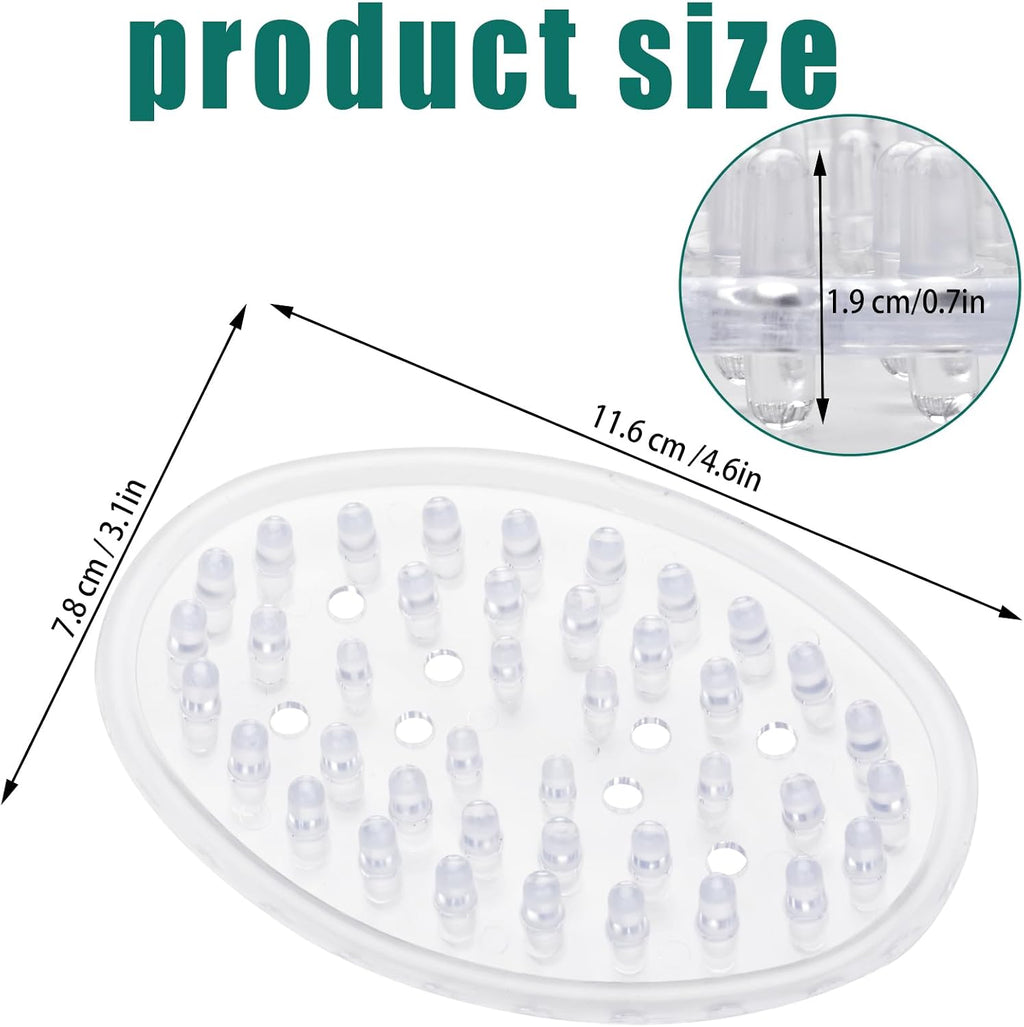 Clear Plastic Self-Draining Soap Dish - 2 Pack