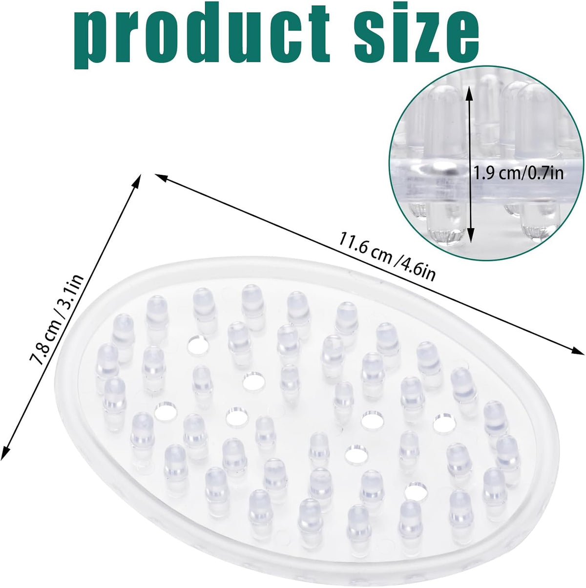 Clear Plastic Self-Draining Soap Dish - 2 Pack