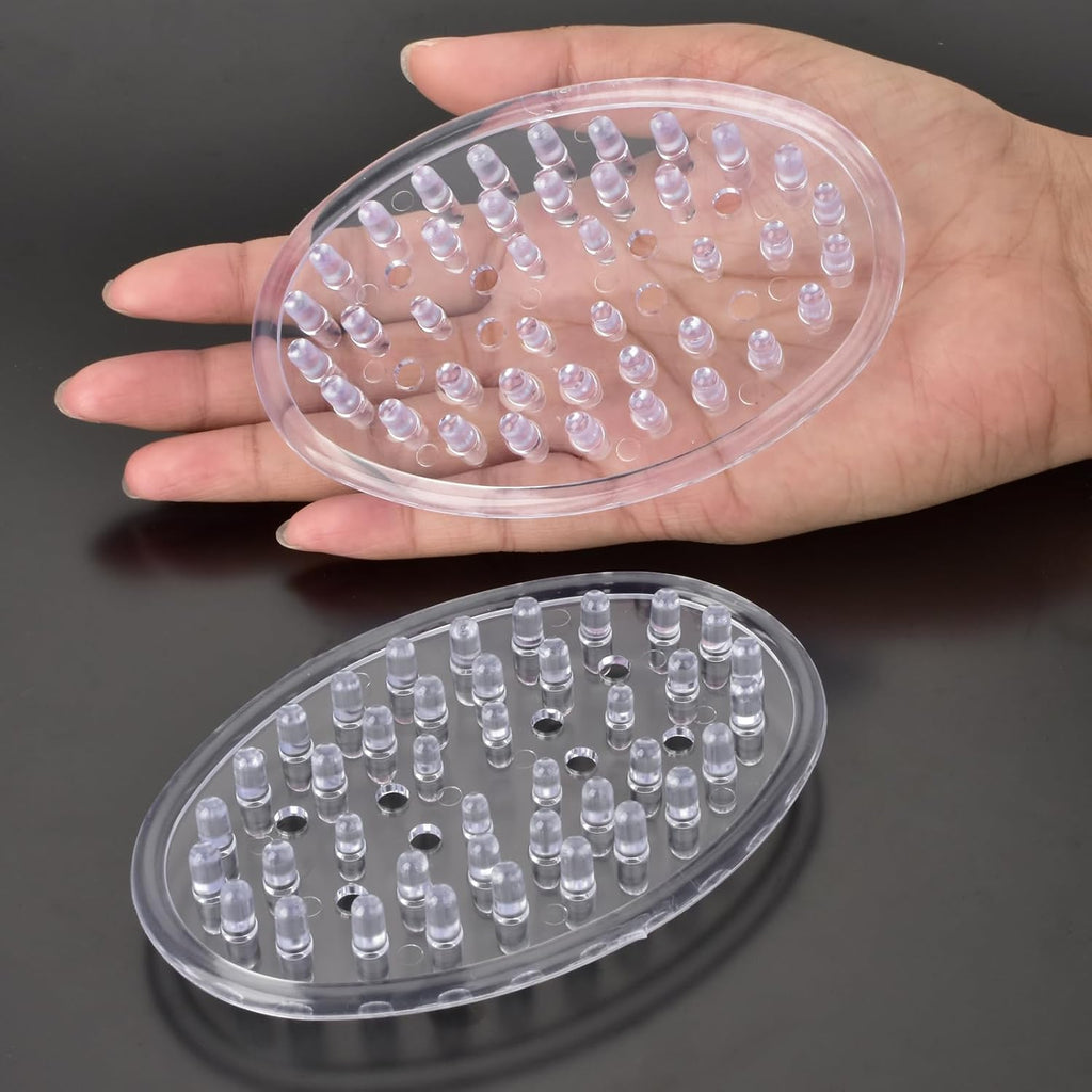 Clear Plastic Self-Draining Soap Dish - 2 Pack
