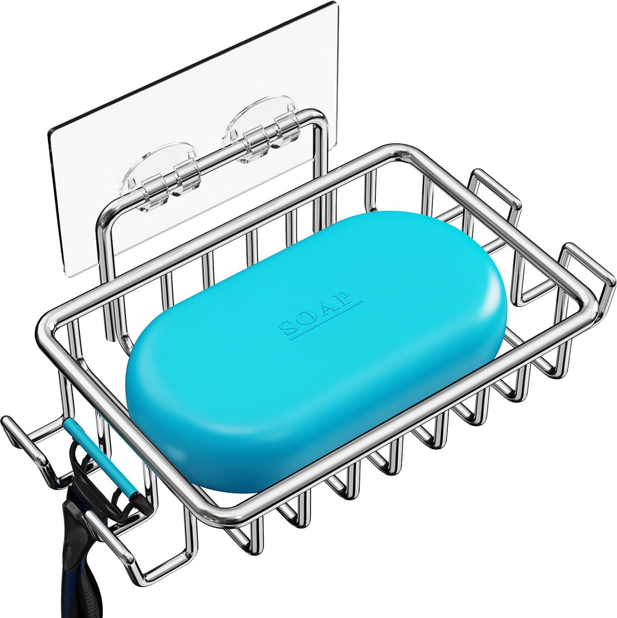 Stainless Steel Adhesive Wall-Mounted Soap Holder